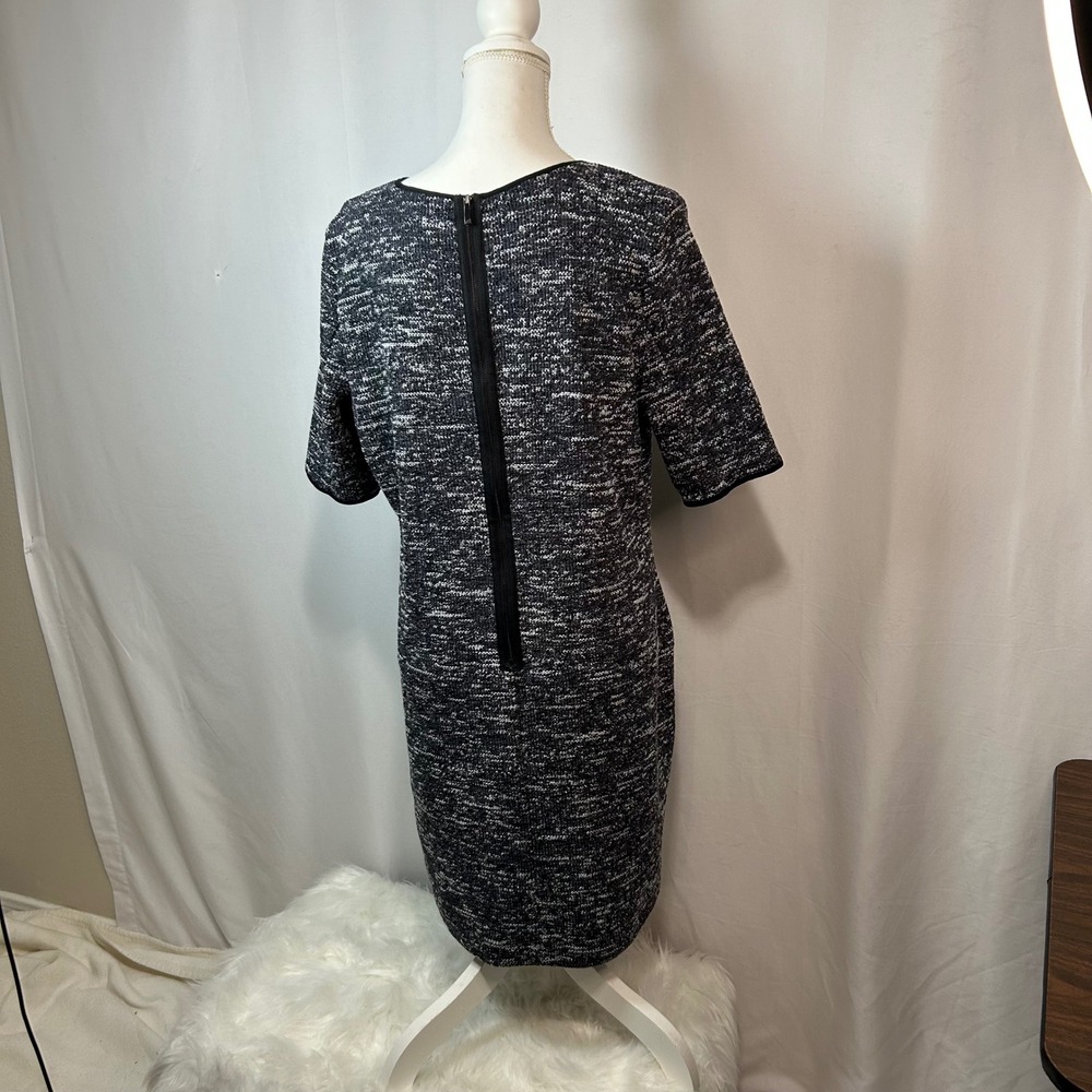 Ann Taylor Women's Black and White Knit Dress Sleeveless Career Size 14 - Picture 3 of 5